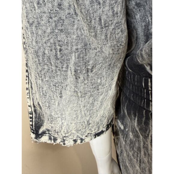 Vintage Jumpsuit – Women’s Studded Wrap Style, Size M Acid Wash Gray - Picture 8 of 16